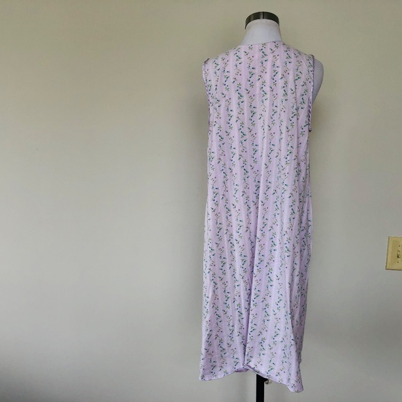 Violet Purple Floral Nightgown Pullover Sleeveless SECRET TREASURES Medium - Picture 5 of 8